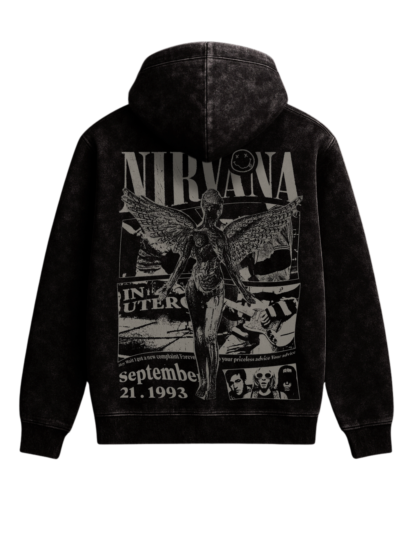 Nirvana Acid Wash Hoodie | The Loops Collection