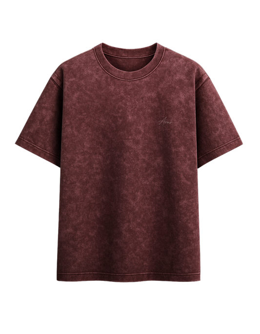 Maroon Acids | Acid Washed Oversized