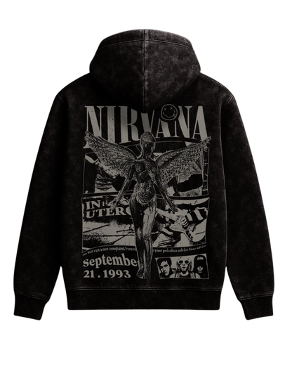 Nirvana Acid Wash Hoodie | The Loops Collection