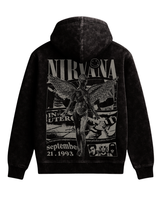 Nirvana Acid Wash Hoodie | The Loops Collection