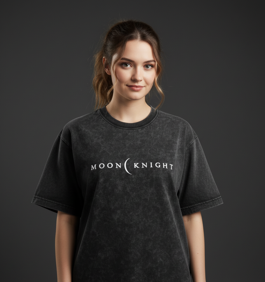 Moon Knight Acid Wash Oversized Tee Plot Armour