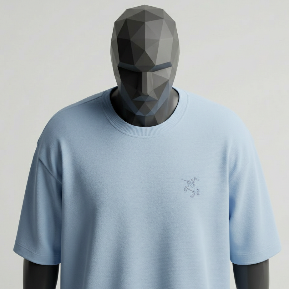 Cavalier Baby Blue Terry Oversized Tee