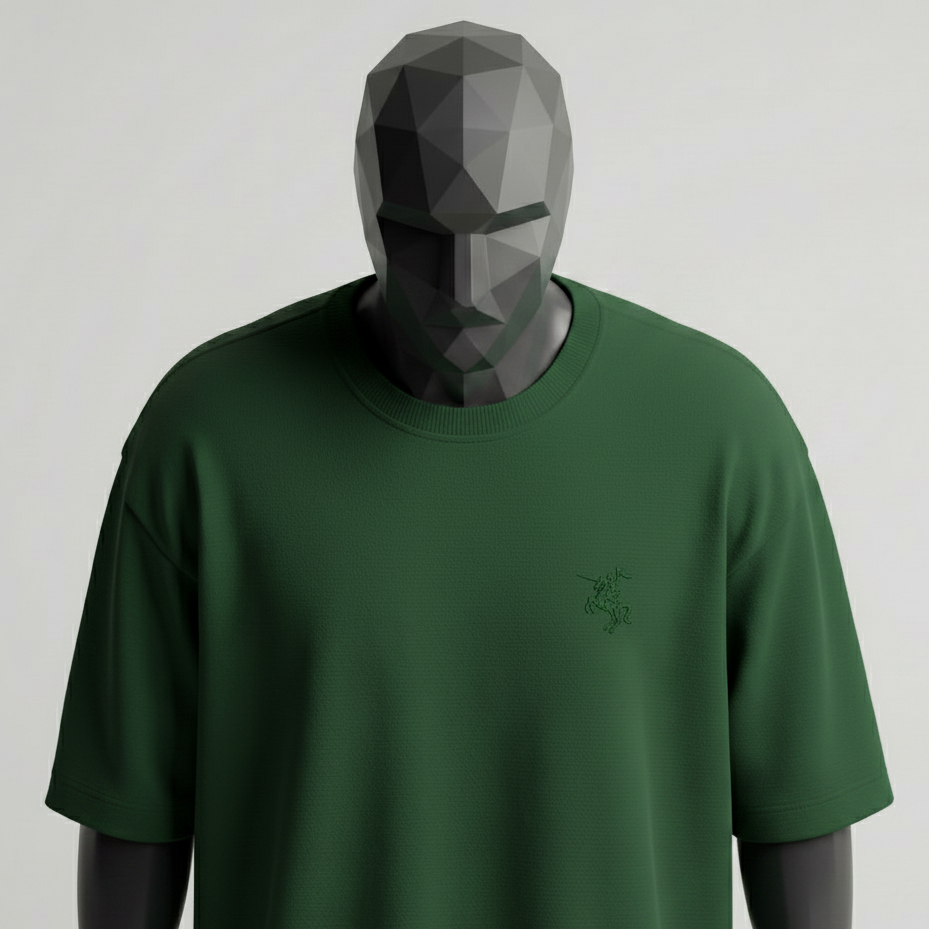 Cavalier Bottle Green Terry Oversized Tee