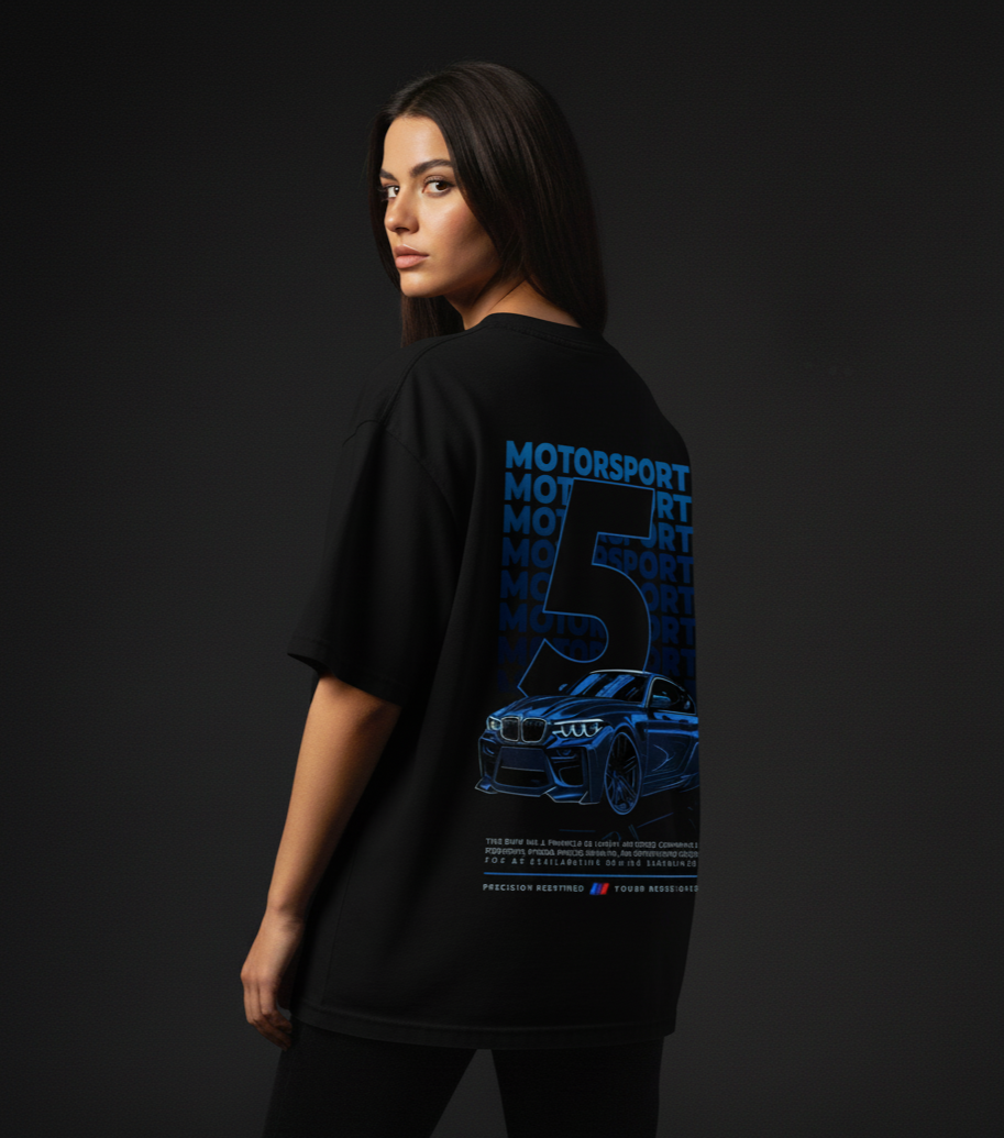 BMW M5 Oversized T-Shirt - Premium Cotton Automotive Apparel Naksh T-Shirts